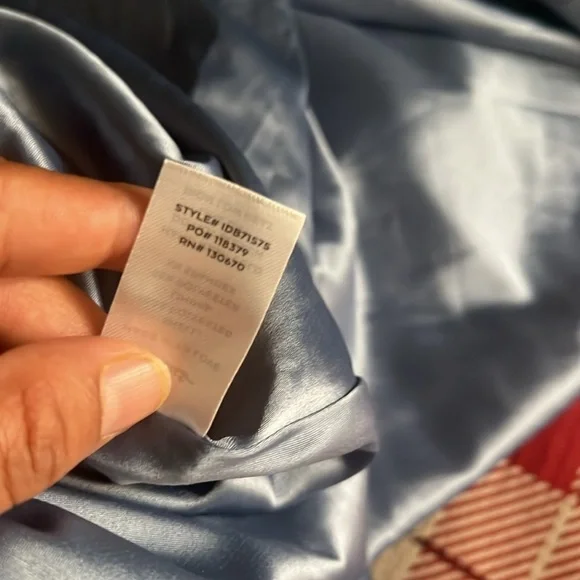 NWT Lulus Easy Listening Slate Blue Cold-Shoulder Wrap Maxi Dress - Picture 9 of 12